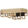 vidaXL Buiten bankenset 9 st Wit en Beige