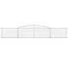 vidaXL Schanskorven 15 st gewelfd 400x30x60/80 cm ijzer