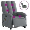 vidaXL Massagestoel elektrisch verstelbaar stof donkergrijs
