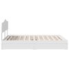 vidaXL Opslag bed met hoofdeinde Wit 140 x 190 cm Bewerkt hout