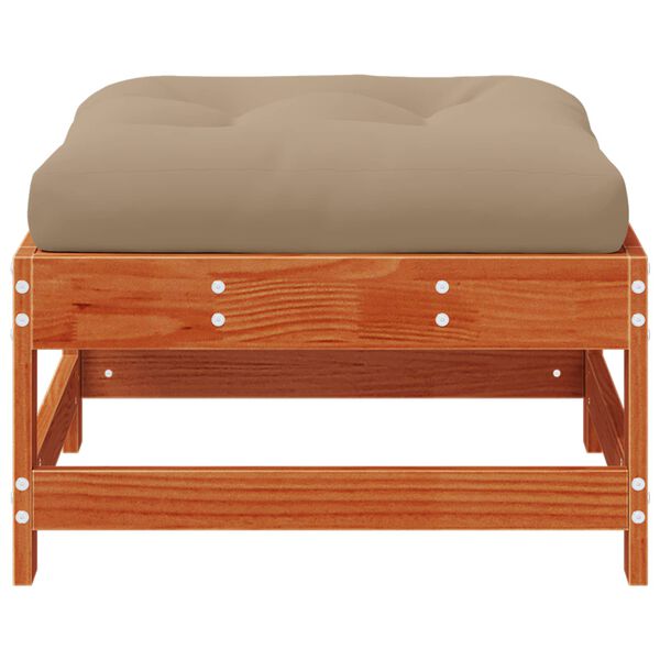 vidaXL Tuinvoetsteun Massief grenenhout Wasbruin