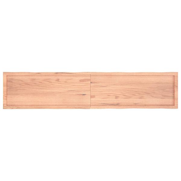vidaXL Tafelblad natuurlijke rand 200x40x(2-4) cm eikenhout lichtbruin