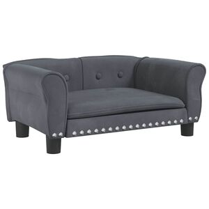 vidaXL Hondenmand 70x45x30 cm fluweel donkergrijs