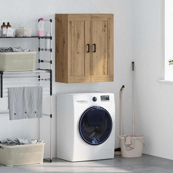 vidaXL Wandkast Artisan Eiken 69,5 x 34 x 90 cm Bewerkt hout