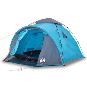 vidaXL Koepeltent 3-persoons snelontgrendeling blauw