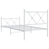 vidaXL Bedframe met hoofd- en voeteneinde metaal wit 90x190 cm
