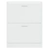 vidaXL Schoenenkast 63x24x81 cm bewerkt hout hoogglans wit