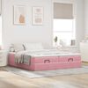 vidaXL Ottoman bed met matrassen 200x200cm fluweel roze