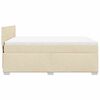 vidaXL Boxspring met matras stof cr&egrave;mekleurig 140x190 cm