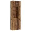 vidaXL Opbergkast met Planken Oud hout 70 x 42,5 x 225 cm Bewerkt hout