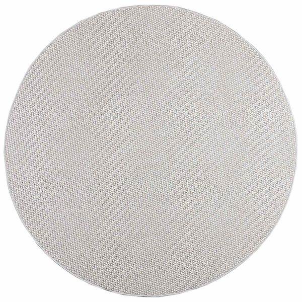 vidaXL Vloerkleden Rond LUGO Cr&egrave;me en Grijs &Oslash; 120 CM Polyester