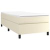 vidaXL Boxspring bed kunstleer cr&egrave;mekleurig 90x190 cm