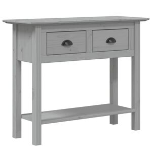 vidaXL Wandtafel BODO 91x35x74 cm massief grenenhout grijs