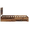 vidaXL Bedframe met hoofdeinde Oudhout 100 x 200 cm Bewerkt hout