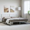 vidaXL Bedframe met hoofdbord metaal wit 183x213 cm