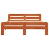 vidaXL Bed met matras massief grenenhout wasbruin 140x190 cm