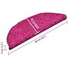 vidaXL Trapmatten 15 st 56x17x3 cm Roze Halfrond