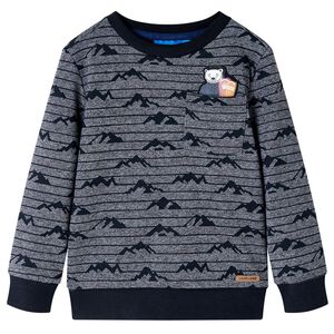 Kindertrui 92 gem&ecirc;leerd marineblauw