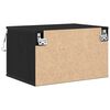 vidaXL Wandkastje met lade Zwart Eiken 50 x 36 x 30 cm Bewerkt hout