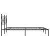 vidaXL Bedframe met hoofdbord metaal zwart 160x200 cm