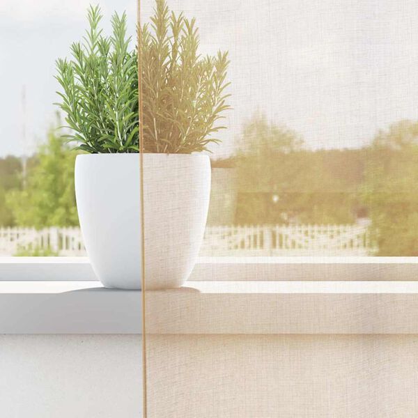 vidaXL Gordijnen met lussen 2 st 140x245 cm zand