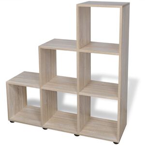 vidaXL Boekenkast/presentatiemeubel trapvormig 107 cm eikenkleur