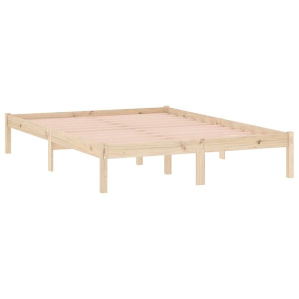 vidaXL Bedframe zonder matras massief grenenhout 137x190 cm vol