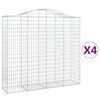 vidaXL Schanskorven 4 st gewelfd 200x50x180/200 cm ijzer
