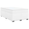 vidaXL Boxspring met matras kunstleer wit 120x190 cm