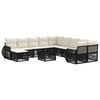 vidaXL Tuinbankenset 12 pcs Zwart poly rattan