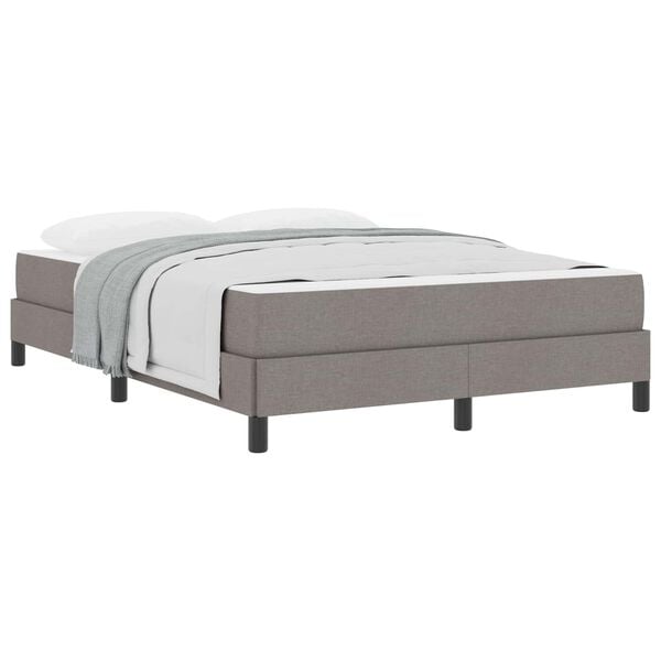 vidaXL Boxspringbed met matras Taupe 140 x 190 cm Stof