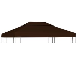 vidaXL Prieeldak 2-laags 310 g/m&sup2; 4x3 m bruin