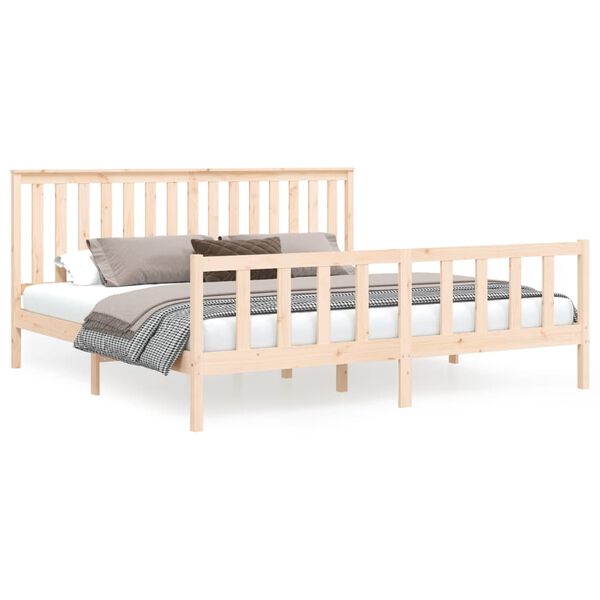 vidaXL Bedframe zonder matras massief grenenhout 200x200 cm
