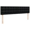 vidaXL Ottoman bed met matrassen en LED's 200x200cm stof zwart