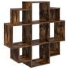 vidaXL Wandplank Gerookt eiken 90 x 25 x 90 cm Bewerkt hout