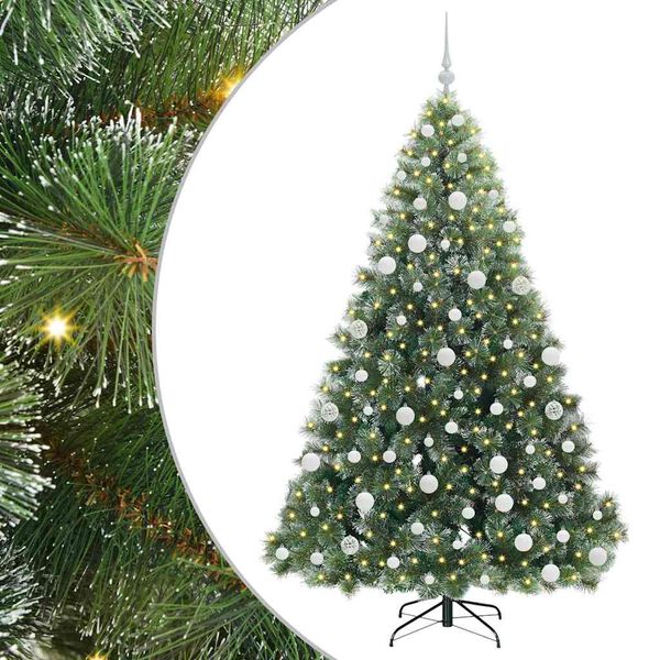 vidaXL Kunstkerstboom met 300 LED met standaard Groen 180 cm PE en PVC