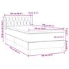 vidaXL Boxspring met matras fluweel roze 100x220 cm