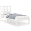 vidaXL Bedframe massief hout wit 75x190 cm