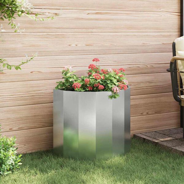vidaXL Plantenbak Zilver 60 x 30 x 50 cm Gegalvaniseerd staal
