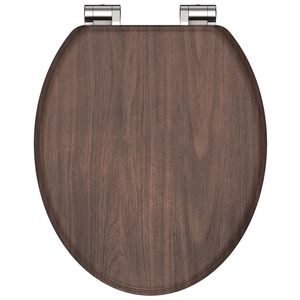 SCH&Uuml;TTE Toiletbril met soft-close DARK WOOD MDF