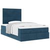 vidaXL Ottoman bed met matrassen 120x190cm fluweel donkerblauw