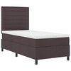 vidaXL Boxspringbed met matras Donkerbruin 90 x 190 cm Stof