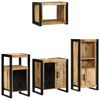 vidaXL Badkamermeubelset 4 st Bruin en zwart 55 x 35 x 60 cm