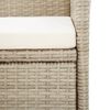 vidaXL 9-delige Tuinset met kussens poly rattan beige