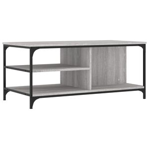 vidaXL Salontafel 100x50x45 cm bewerkt hout grijs sonoma