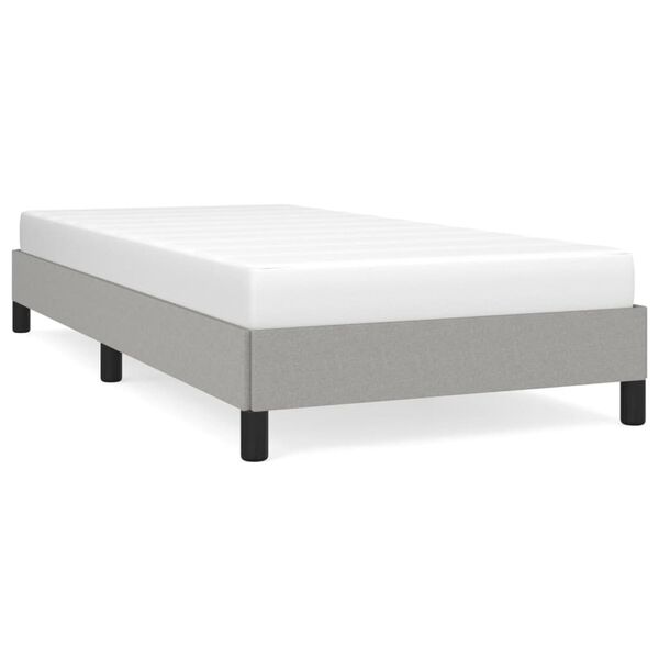 vidaXL Bedframe zonder matras 90x190 cm stof lichtgrijs single