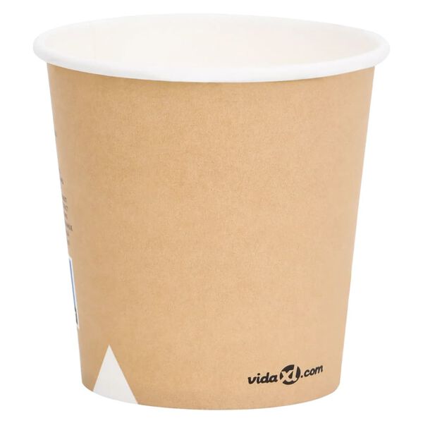 vidaXL 250 st Koffiebekers 120 ml papier bruin
