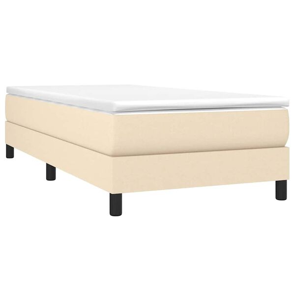 vidaXL Boxspring bed 80x200 cm stof crèmekleurig