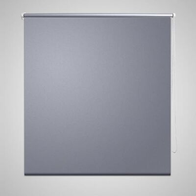 vidaxL Rolgordijn verduisterend 120x175 cm grijs