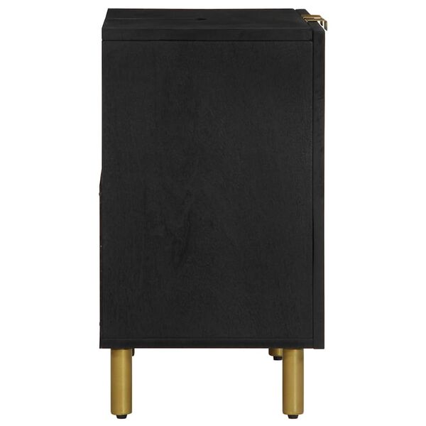 vidaXL Wastafelkast 62x33x58 cm bewerkt hout zwart